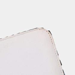 Pre Owned Chanel Black CC Bicolor Woven Lambskin Crystal Pearl Flap