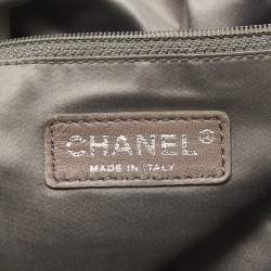 Chanel Silver Perforated Leather Rodeo Drive Hobo
