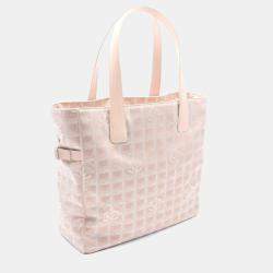 Chanel Pink Canvas New Travel Line GM Tote Bag