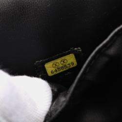 Chanel Black Grained Calfskin Leather  Coco Mark Vanity Handbag 