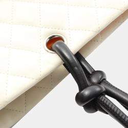 Chanel White Quilted Leather And Python Cambon Tote Bag