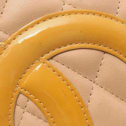Chanel Beige Quilted Leather Cambon Ligne Bowler Bag