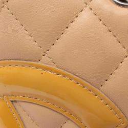 Chanel Beige Quilted Leather Cambon Ligne Bowler Bag