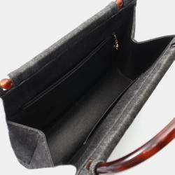 Chanel Denim Vintage Resin Top Handle Bag 