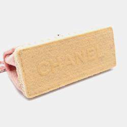 Chanel Pink Quilted Tweed Espadrille Chain Flap Bag