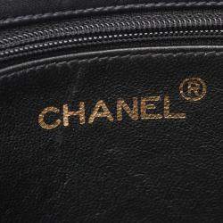 Chanel Black  Lambskin Vintage CC Chain Tote Bag XL 