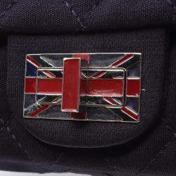 Chanel Navy Fabric Union Jack Shoulder Bag