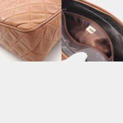 Chanel Brown Quilted Front Pocket Camera Bag