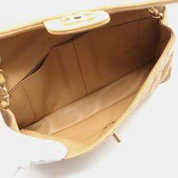 Chanel Beige Quilted Lambskin Classic Flap Bag