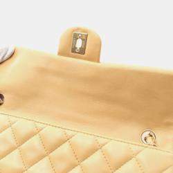 Chanel Beige Quilted Lambskin Classic Flap Bag