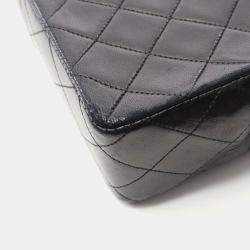 Chanel Black Quilted Lambskin Square Single Flap Bag