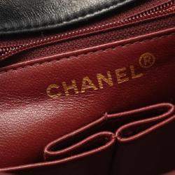 Chanel Black Quilted Lambskin Square Single Flap Bag