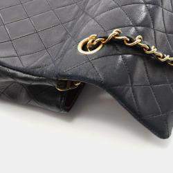Chanel Black Quilted Lambskin Square Single Flap Bag