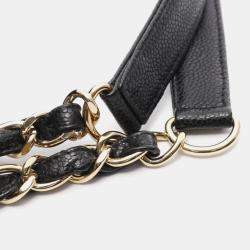 Pre Owned Chanel Black Leather PST Chain Shoulder Bag