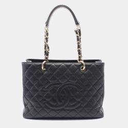 Chanel Black Leather GST Chain Shoulder Bag