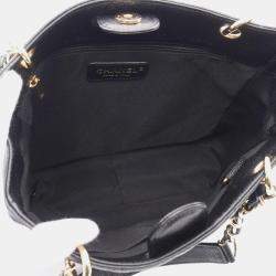 Chanel Black Leather PST Chain Shoulder Bag