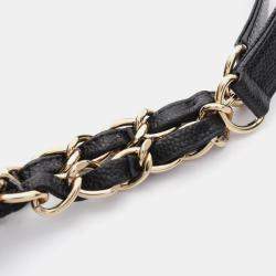 Chanel Black Leather PST Chain Shoulder Bag