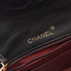 Chanel Black Lambskin Quilted Mini Square Flap Bag 