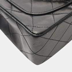 Chanel Black Lambskin Quilted Mini Square Flap Bag 