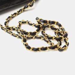 Chanel Black Lambskin Quilted Mini Square Flap Bag 