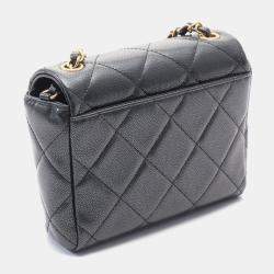 Pre Owned Chanel Black Leather CC Flap Shoulder Bag