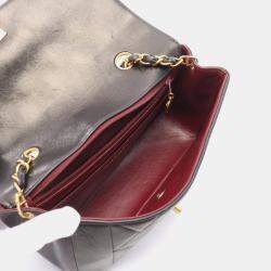 Chanel Black Leather Diana Shulder Bag
