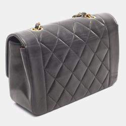 Chanel Black Leather Diana Shulder Bag