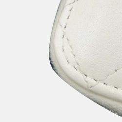 Chanel White CC Quilted Lambskin Chain Top Handle Vanity Bag