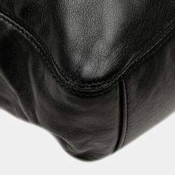 Chanel Black CC Lambskin Tortoise Handle Tote