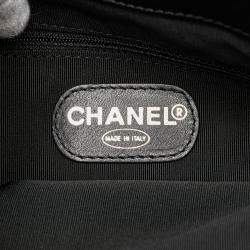 Chanel Black CC Lambskin Tortoise Handle Tote
