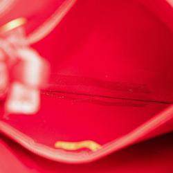 Chanel Red CC Quilted Satin Handbag