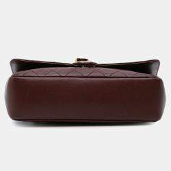 Chanel Red CC Quilted Lambskin Single Flap