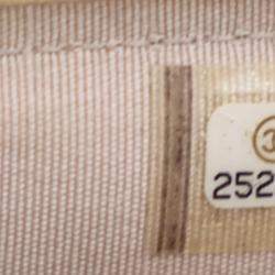 Chanel Beige Small Chevron Crumpled Lambskin Boy Clutch With Chain