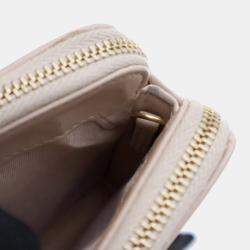Chanel Beige Small Chevron Crumpled Lambskin Boy Clutch With Chain
