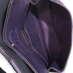 Chanel Purple Quilted Iridescent Lambskin Medium Classic Double Flap Bag