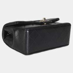 Chanel Black Quilted Lambskin Mini Rectangular Flap Bag