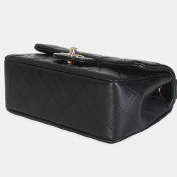 Chanel Black Quilted Lambskin Mini Rectangular Flap Bag