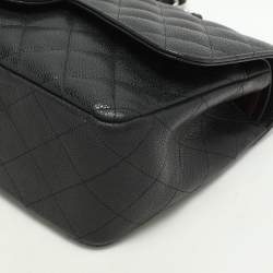 Chanel Black Quilted Leather Jumbo Classic Double Flap Bag