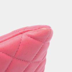 Chanel Pink Medium Quilted Lambskin Casino Charms O Case Clutch