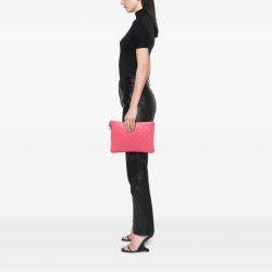 Chanel Pink Medium Quilted Lambskin Casino Charms O Case Clutch
