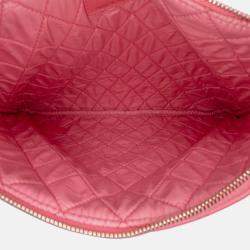 Chanel Pink Medium Quilted Lambskin Casino Charms O Case Clutch