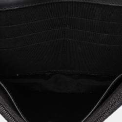 Chanel Black Yellow Patent Striped Wallet On Chain