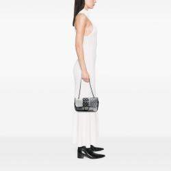 Chanel White Medium PVC and Tweed Patchwork Single Flap
