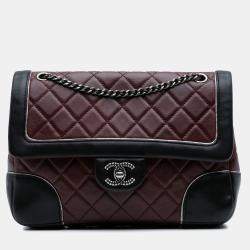 Chanel Burgundy Lambskin Paris-Salzburg Medium Tyrolean Flap Bag