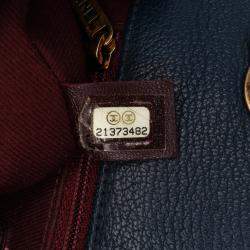 Chanel Navy Blue Paris-Salzburg Small Patent and Goatskin CC Eyelet Flap