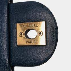 Chanel Navy Blue Paris-Salzburg Small Patent and Goatskin CC Eyelet Flap