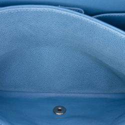 Chanel Blue Jumbo Classic Caviar Double Flap