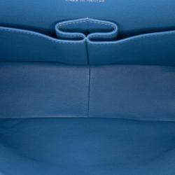 Chanel Blue Jumbo Classic Caviar Double Flap