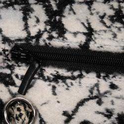 Chanel Black/White Medium Classic Wool Herringbone Double Flap