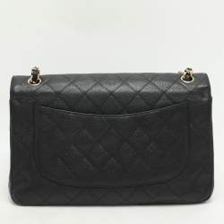 Chanel Black Quilted Leather Jumbo Classic Double Flap Bag